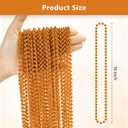2 x HOOSUN 30 Pack Orange Beads Necklace,Orange Party Decorations Accessories Mardi Gras Beaded Necklace,Parade Throw Accessories Christmas Bead Necklaces for Party Favors,School Event,Celebrations Decor