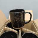 GBHOME Large Coffee Mugs Set of 4, 16oz Handmade Stoneware Coffee Mugs Set with Large Handle for Cappuccino/Latte/Tea/Hot Cocoa, Dishwasher & Microwave Safe, Black