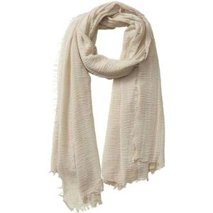 guiyal Cotton Blend Vintage Soft Scarf With Fringed Edges (70 inches x 35 inches, Crinkle Khaki)