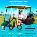 MIXC Portable Misting Systems, Outdoor Water Cooling Misters Set with 5200mAh Water Pump, 5.8GAL/22L Bucket, 36FT(11M) Hose, 8*Adjustable Brass Nozzles for Patio/Umbrella/Golf Cart/Canopy/Camping