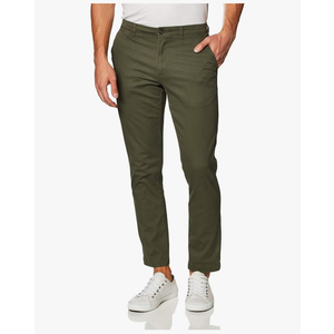 Men's Slim-Fit Casual Stretch Chino Pant Green 34x30