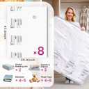 TAILI 8 Pack Vacuum Storage Bags for Comforter and Blankets, XXL Jumbo Vacuum Seal Bags for Bedding (47x39 Inch), Huge Space for Toy, Bedding, Pillows, Save More Closet Space