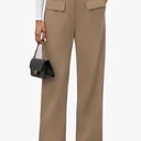 BTFBM Women's Pants 2025 Fall Elastic High Waisted Trousers Stretchy Comfy Lounge Palazzo Pant Wide Leg Sweatpants, Size XL