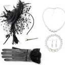 AQOKKA Women Fascinators Hats Flower Fascinators with Headband and Clip Tea Party Headwear for Women and Girls