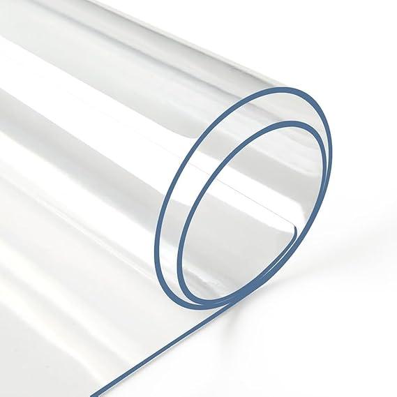 Deep Dream 2.0mm Clear Desk Cover Protector, 24×96 Inch Clear Table Protector, Rectangular Vinyl Desk Pad, PVC Plastic Table Cover for Office, Dresser, Night Stand, Computer & Writing Desk Tabletop set of 2