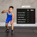 Elite Sports Kids Wrestling Singlet – Youth Compression Singlet for Boys & Girls, Training, Grappling & Tournaments (Blue, L)