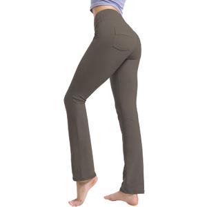 BUBBLELIME 29"/31"/33"/35"/37" Women's High Waist Straight Leg Yoga Pants Tummy Control Workout Pants with Pockets Small