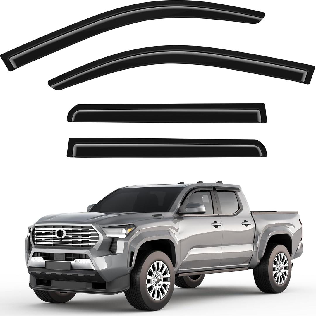 Tape-on Window Visors Rain Guards for Toyota Tacoma 2024-2026