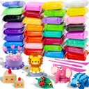 Air Dry Clay - 32 Colors Modeling Clay Kit with 3 Sculpting Tools,Safe & Non-Toxic,DIY Magic Gifts Toys for Boys,Girls,Kids