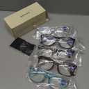 CCVOO 4.5 Reading Glasses for Women 5-Pack – Blue Light Filtering, Spring Hinges, Lightweight Readers