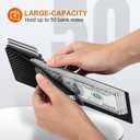 Mens Wallet Card Holder for AirTag - Genuine Leather Smart Wallet for Men Compatible with Apple Air Tag, RFID Blocking, Slim, Minimalist, 9-14 Card Capacity | ID Window | Cash Slot