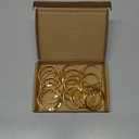 20PCS 1.5 inch/38mm Golden Loose Leaf Binder Rings, Keychain Key Rings, Binding Ring, Metal Book Rings for School, Home, Office