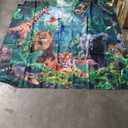 Jungle Wild Animals Shower Curtain for Bathroom Tropical Rainforest Safari Adventure Home Decorations Sets with 12 Hooks Waterproof Polyester 70" x 70"