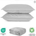 BIOWEAVES 100% Organic Cotton Quilt King Size - Diamond Stitched Quilted bedspreads - All Season Oversized Coverlet Set - GOTS Certified Bedding Set | 1 Quilt & 2 Pillow Shams