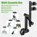 10L0L Heavy Duty Golf Push Cart Umbrella Holder - 180° Adjustable Aluminum Base for Golf Carts, Strollers, Wheelchairs & Bikes | Universal Mounting Design