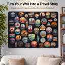 FunooFuno 2 Pack Magnet Board for Souvenir Travel Magnets, Matte Black