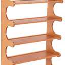 Shoe Rack,Small 6 Tier Shoe Organizer Storage Shelf,Bamboo Narrow Shoe Closet,Small Space Shoe Rack,for Entryway Closet 18.89×7.48×31.88inch, 6 Tier-18.89" Wide