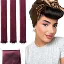 Littles Heatless Curls Overnight Rods Velvet Hair Curler to Sleep in No Heat Heatless Curling Iron Foam Sponge Flexi Rods Hair Rollers for Long Short Hair Care Styling Tools Wine