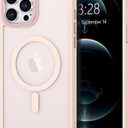 Anuck Case for iPhone 12 Pro Max Case Magnetic Phone Case Compatible with MagSafe, Soft TPU Bumper Hard Translucent Matte Back Slim Fit Shockproof Protective Cover for Men Women Girls - Pink