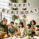 Vintage Book Birthday Party Decorations - Happy Birthday Banner, Book Club Reading Library Newspaper Birthday Party Decor for School Classroom Home Party Supplies