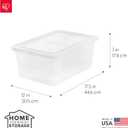 IRIS USA 12-Pack Storage Bins with Lids, 17 Quart, Shoe Boxes Clear Stackable Containers Organize Shoes Closet Shelves, Classroom Organization Teacher Tools, Game Storage - BPA-Free Plastic