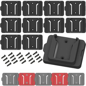 Milwaukee M18 18V Battery Holder - 10 Pack Wall Mount Storage for Vans, Shelves, Toolboxes (Black)