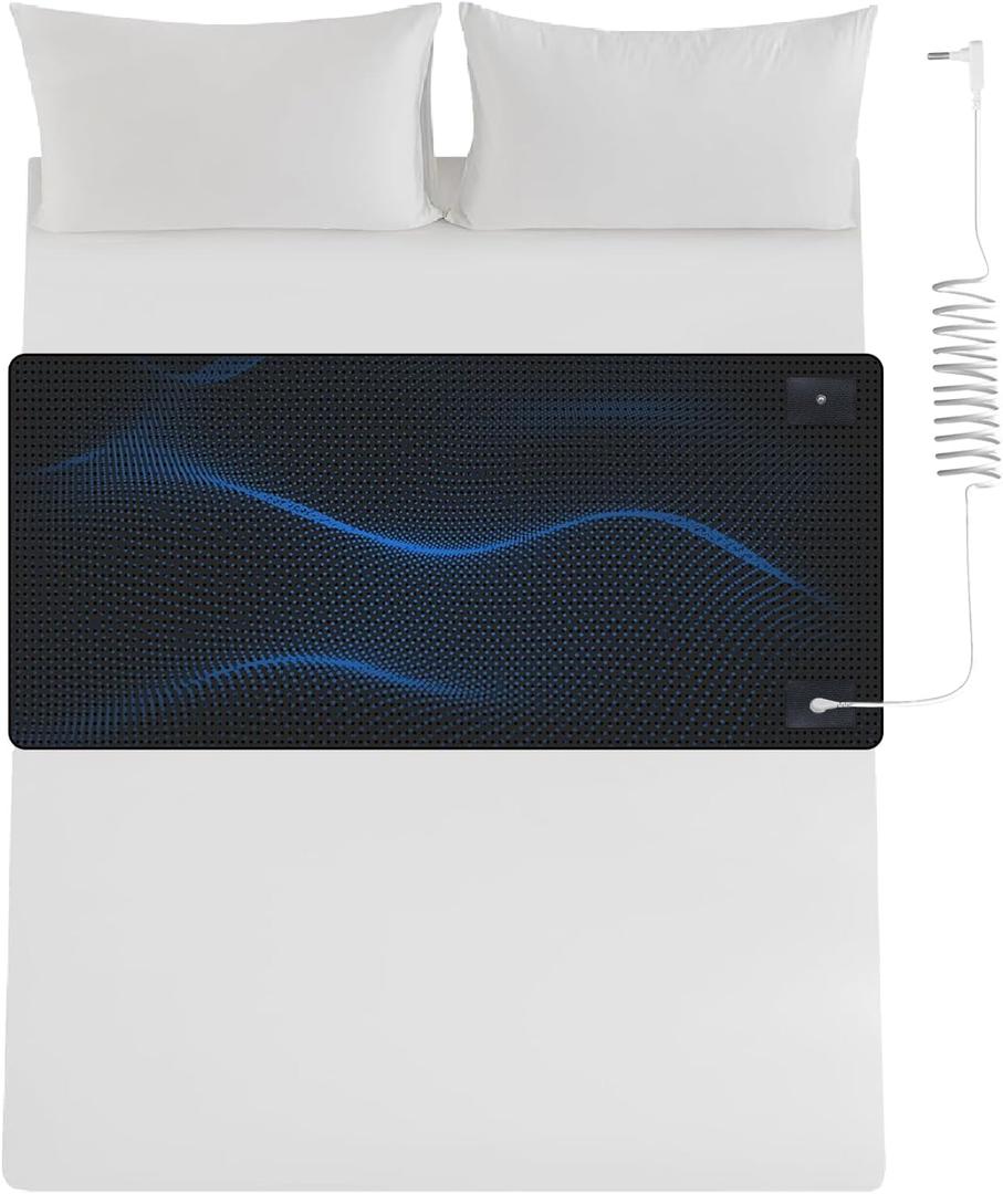 Grounding Mat for Bed, Enjoy The Grounding Effect Indoors, for Better Sleep, Grounding Mat Set Comes with Grounding Cord (24"x16")