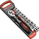 Egofine 12pcs 3/8 Inch Ratchet Socket Wrench Set, Drive Socket Set with 10 Sockets 8-14,17,19,21mm and 2 Way Quick Released Ratchet Handle and Extension Bar