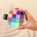 4 Pcs Airtight Paint Storage Palette Box 16 Wells Stay Wet 4.4x3.5x1 in Small Paint Palette with Lid Acrylic Storage Container Tray for Watercolor Gouache Oil Painting Art