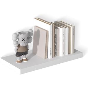 12 Inch Deep Floating Shelves, 30" W x 12" D Wood Floating Shelves for Wall, Large Storage Space Wall Mount Shelf with Invisible Brackets for Living Room Kitchen Bathroom, Pack of 1, White