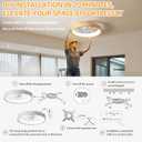 20 Inch Low Profile Ceiling Fan with Light, Flush Mount Wood Small Fandelier with Remote Control, Modern Smart Dimmable Quiet LED Fan Light for Bedroom Living Room, Medium