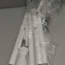 Haddockway Wooden Coat Rack Stand with 8 Hooks New Zealand Pine 3 Adjustable Coat Standing Tree Easy Assembly for Coats, Hats, Scarves and Handbags for Entryway, Hallway, Bedroom, Office, white