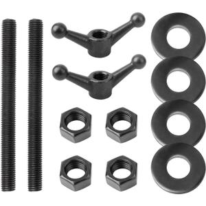 Hardware Kit for Moxon Vise, Bench Vise Screw Kit Includes 8 Inch Threaded Rods, Cast Knobs, Nuts & Washers Woodworking Workbench Tools Accessories