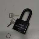 FIGODE Outdoor Waterproof Padlock, Large Heavy Duty Sturdy Covered Laminated Steel Keyed Lock, 2.2 in. Wide, Long Padlock