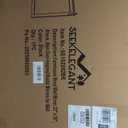 Seekelegant Farmhouse Bathroom Mirror, 30" x 22" Rustic Vanity Mirror, Barn Door Style Wood Framed Wall Mirror, Rectangle Decor Mirror for Living Room, Entryway, Black