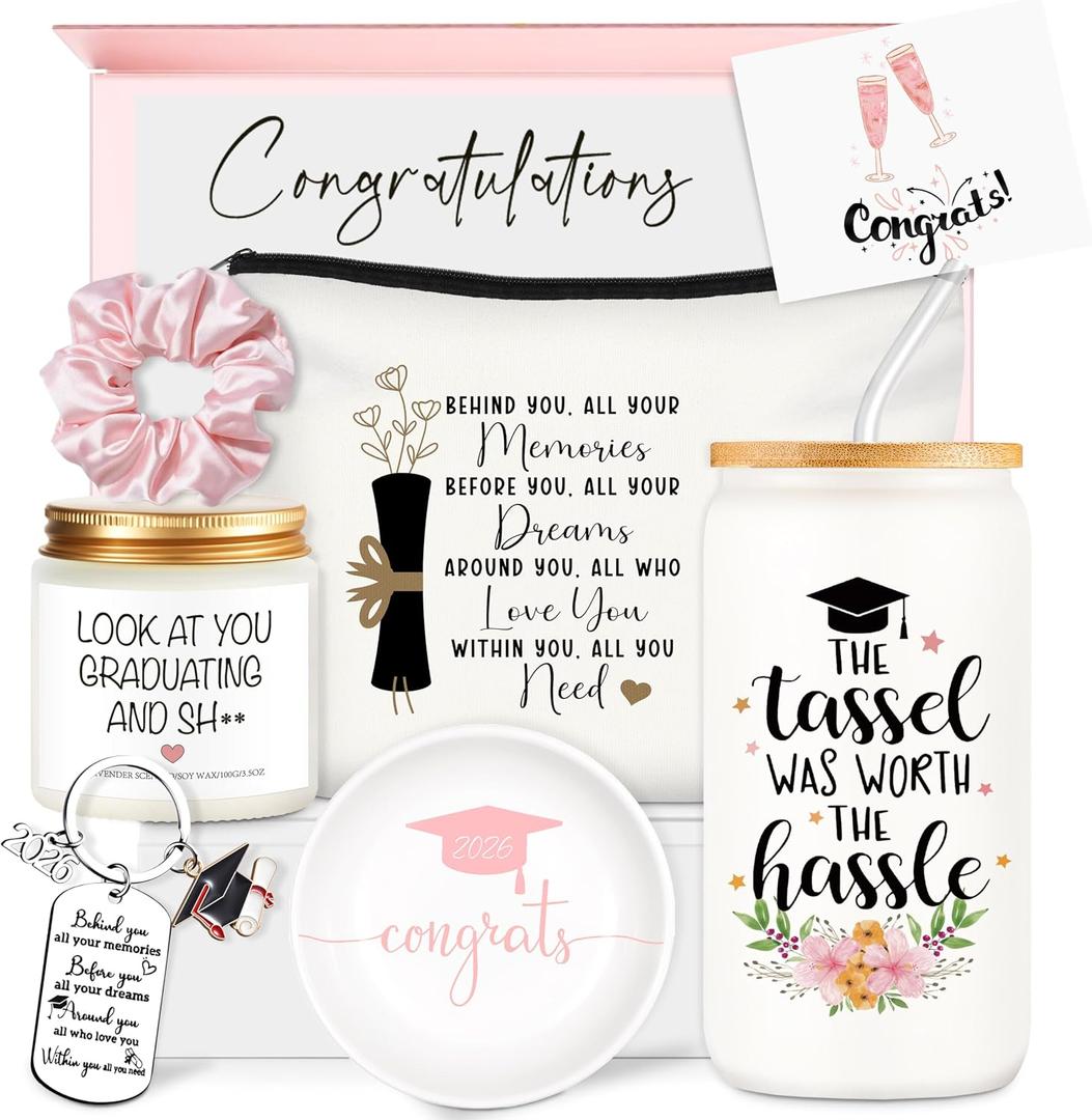 2026 Graduation Gifts for Women Her, The Tassel Was Worth The Hassle, High School College Master Degree Grad Gifts Class of 2026 Graduation Gift Set for Daughter, Sister, Friend