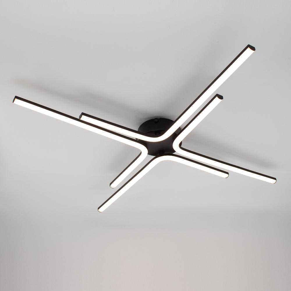 Lack Iron Art Minimalist Ceiling Light Fixtures  LED 34W 3000K Warm Light Ceiling Lamp for Corridor, Living Room, Balcony, Bedroom Decoration