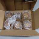 Woho Amber Candlestick Holders Set of 6 4.3" H for Thanksgiving/Fall Decorations, Ribbed Glass Taper Candle Holders Halloween Table Centerpiece, Vintage Candle Sticks Holder Decor for Boho Home Decor