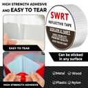 SWRT Reflective Tape 2 Inch x 160 Feet DOT-C2 Shining Star Fade Resistant White Reflective Tape Outdoor Waterproof Strong Adhesive Safety Warning Tape Reflector Conspicuity Tape for Trailer Truck Bike