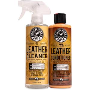 Chemical Guys SPI_109_16 Leather Cleaner and Conditioner Kit for Use on Leather Apparel, Furniture, Car Interiors, Shoes, Boots, Bags & More (2 - 16 fl oz Bottles)