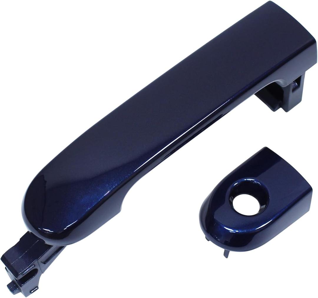 MOTOKU Blue Exterior Door Handle with Keyhole for Nissan Versa 2007-2012 Tiida 2007-2017 Outer Outside Front Left Driver Side