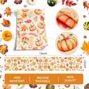 2 x ACZHHZC Pumpkin Fall Table Runner, Maple Leaf Autumn Thanksgiving Kitchen Dining Table Decorations for Home Party Decor (Orange 2, 13x72 Inches)