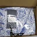 M MAELREG Hawaiian Shirt for Men Loose Fit Print Button Up Short Sleeve Vacation Stylish Tropical Mens Beach Shirts, White Compass Map, Size: XL