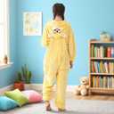 Animal Onesie Costumes for Kids Adults Cosplay Halloween for Boys Girls Womens Warm Plush One Piece (Yellow)