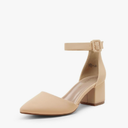 DREAM PAIRS ANNEE Pointed Toe Low Chunky Heels Pump Shoes, Size 9