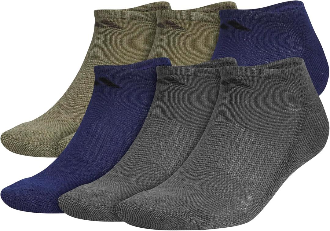 Adidas Men's Athletic Cushioned No Show Socks (6 Pairs) Durable & Comfortable, Large