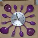 14 Inch Cutlery Kitchen Wall Clocks with Fork and Spoon Dial, Silent Clock Movement and Battery Operated, Great Wall Decor and Nice Housewarming Gifts