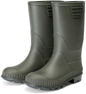 DREAM PAIRS Kids Rain Boots Easy-On Lightweight Non-Slip Outsole for Boys & Girls Outdoor Rainy Day Play Size 6
