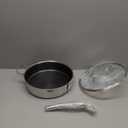 Frying Pans Nonstick with Lid,Hybrid Non Stick 5 Quart Saute pan,PFOA Free Cookware,Stainless Steel skillet,12 inch Deep Saute Pan,Dishwasher&Oven Safe,Works on All Cooktops