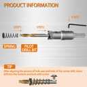 RKK Tungsten Carbide Hole Saw for Hard Metal, Steel, Iron, Wood, Plastic with 1 Titanium-Plated Pilot Drill bit (19mm | 3/4'')